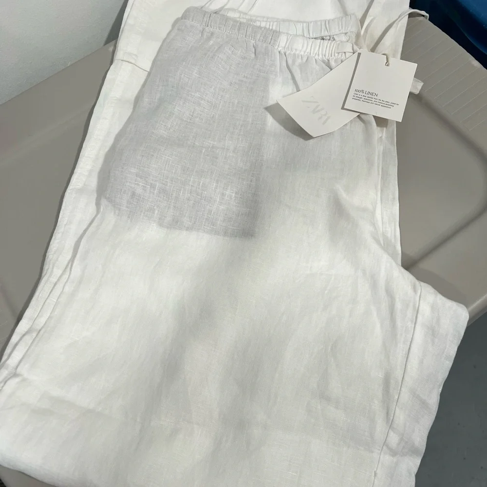 100% linen Palazzo pants Zw collection
